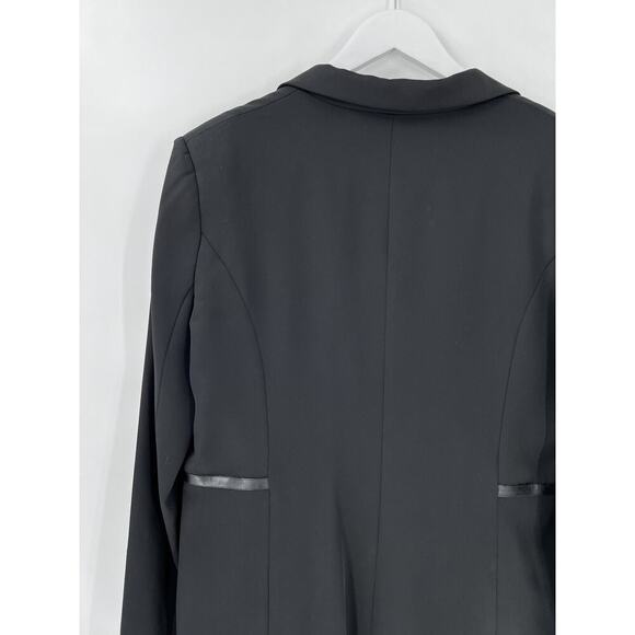 Mary McFadden Vintage Blazer Womens 12 Black Button Silver Clasp Closure Jacket - Picture 12 of 16